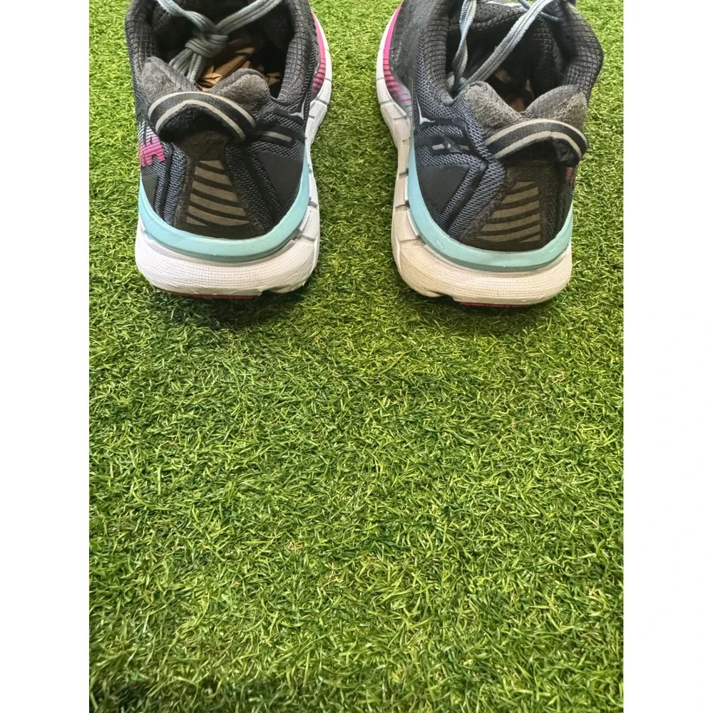 Hoka One One Clifton 4 Womens Running Shoes Grey Pink 1016724 CRAS Size 8.5